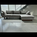 West Elm Harmony 2-Piece Sofa Chaise Sectional in Mineral Gray Distressed Velvet