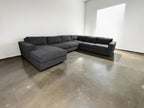 West Elm Urban 143” 4-Piece, U Shape Sofa Chaise Sectional in Galaxy Charcoal