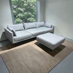 West Elm Modular Sofa Reversible Chaise Sectional Sofa in Performance Textured Linen Weave