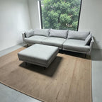 West Elm Modular Sofa Reversible Chaise Sectional Sofa in Performance Textured Linen Weave