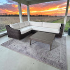 Restoration Hardware RH Provence Left Arm L Shape Outdoor Sectional Sofa, Performance Linen Weave