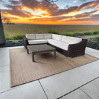 Restoration Hardware RH Provence Left Arm L Shape Outdoor Sectional Sofa, Performance Linen Weave