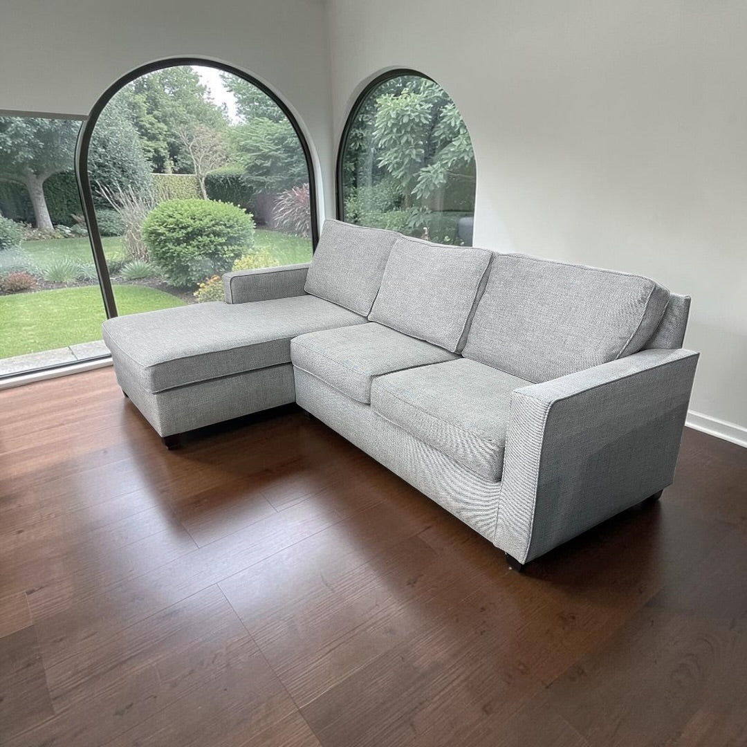 West Elm Henry 101” 2-Piece Chaise Sectional in Performance Twill Gravel