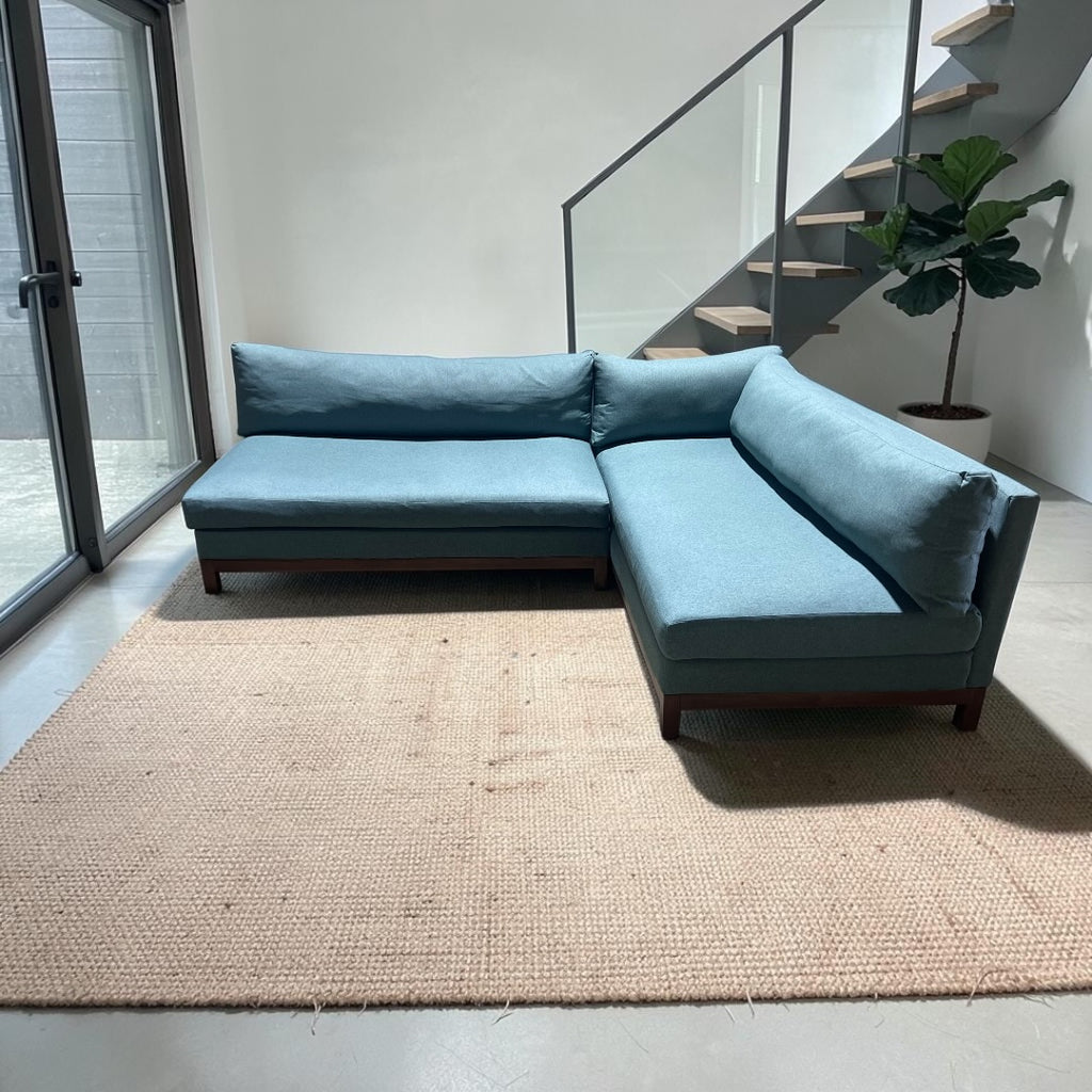 Joybird Arwen Corner L Shape 2 Piece Sectional in performance Royale in Pantone