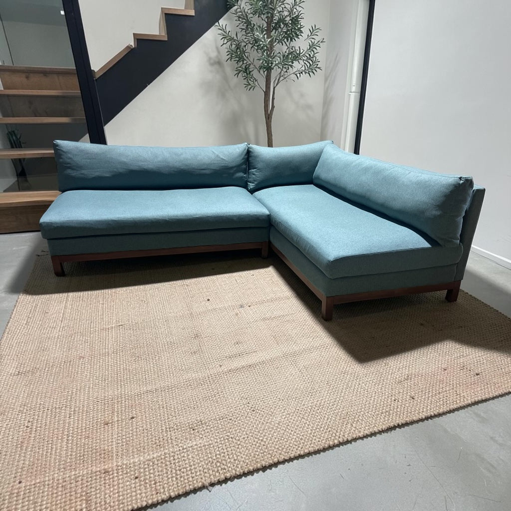 Joybird Arwen Corner L Shape 2 Piece Sectional in performance Royale in Pantone
