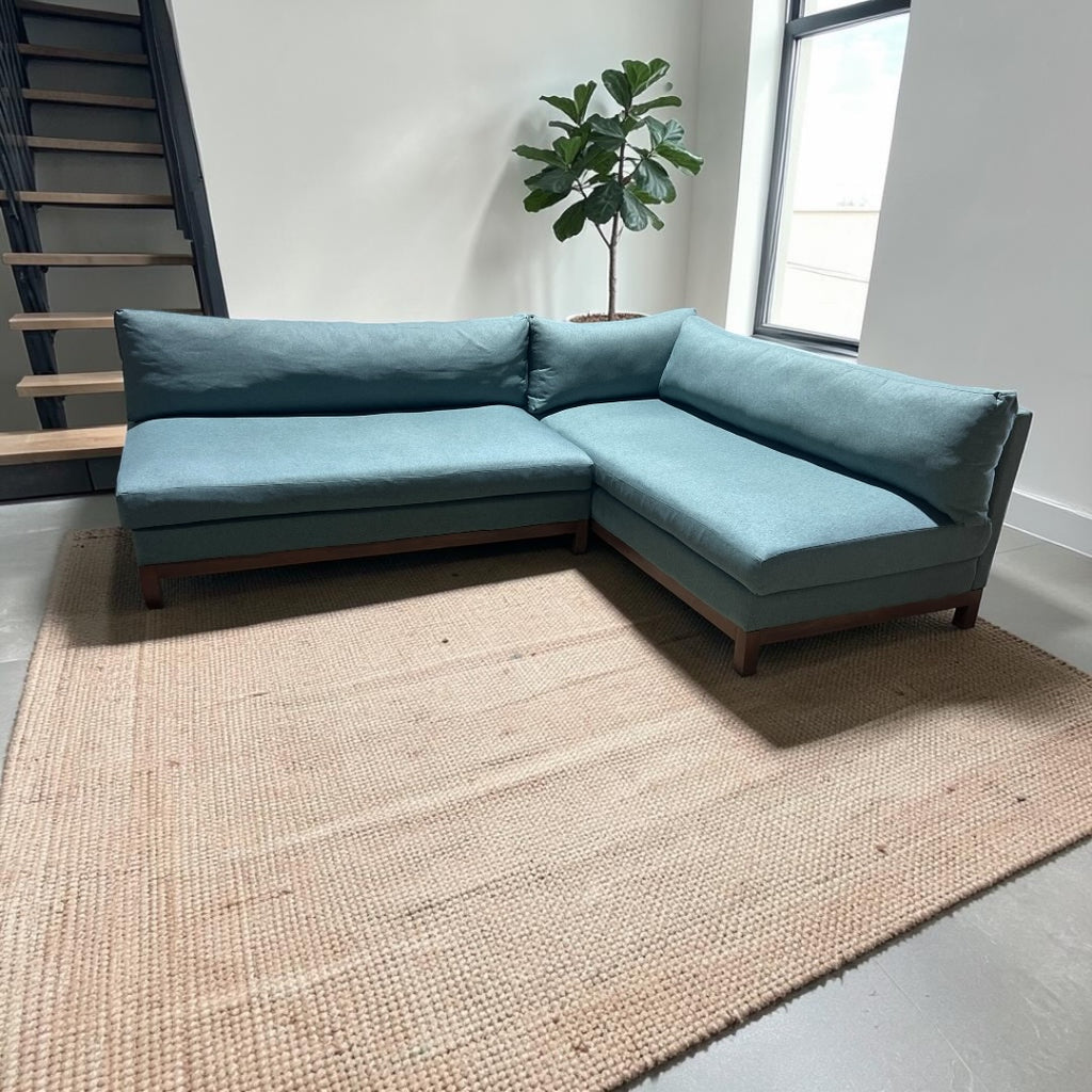 Joybird Arwen Corner L Shape 2 Piece Sectional in performance Royale in Pantone