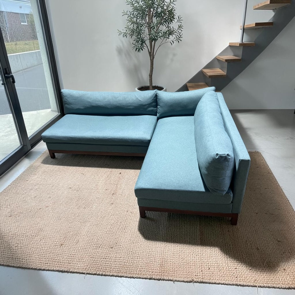 Joybird Arwen Corner L Shape 2 Piece Sectional in performance Royale in Pantone