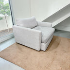 Crate and Barrel Lounge Deep, 49” Chair and a Half, Down Blend Cushions in Taft Cement