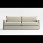 Crate & Barrel Lounge Deep 83” Sofa with Down Blend Cushions in Performance Taft Cement fabric