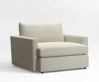 Crate and Barrel Lounge Deep, 49” Chair and a Half, Down Blend Cushions in Taft Cement