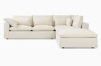 West Elm Harmony 122" Modular Sectional Sofa in Almond Microfiber