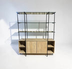 Four Hands Elena Sideboard and Hutch w/ Glass Shelves in Mango Wood