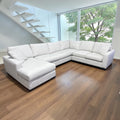 Room & Board Metro 136” 4 Piece U Shape Sofa Chaise Sectional Down Blend in Dawson Linen