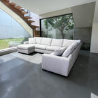 Room & Board Metro 136” 4 Piece U Shape Sofa Chaise Sectional Down Blend in Dawson Linen