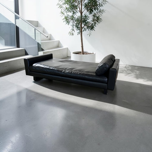 Room & Board Pierson 79” Leather Daybed, Down Blend in Onyx Leather