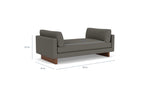 Room & Board Pierson 79” Leather Daybed, Down Blend in Onyx Leather