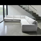 Arhaus Kipton 129” Slim Arm 3 Piece Corner Sectional Sofa in Nomad Snow