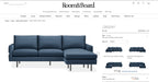 Room & Board Jasper 96” Reversible Chaise in Tepic Navy