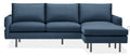 Room & Board Jasper 96” Reversible Chaise in Tepic Navy
