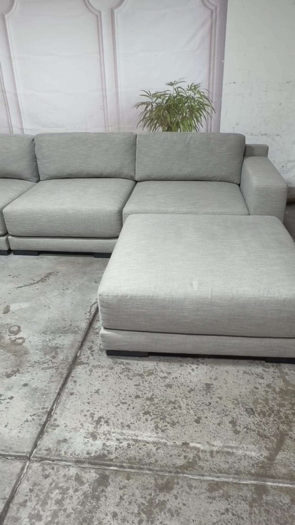 Room & Board 120” Mira Modular 4 Piece Sectional Sofa in Performance Gino Oatmeal