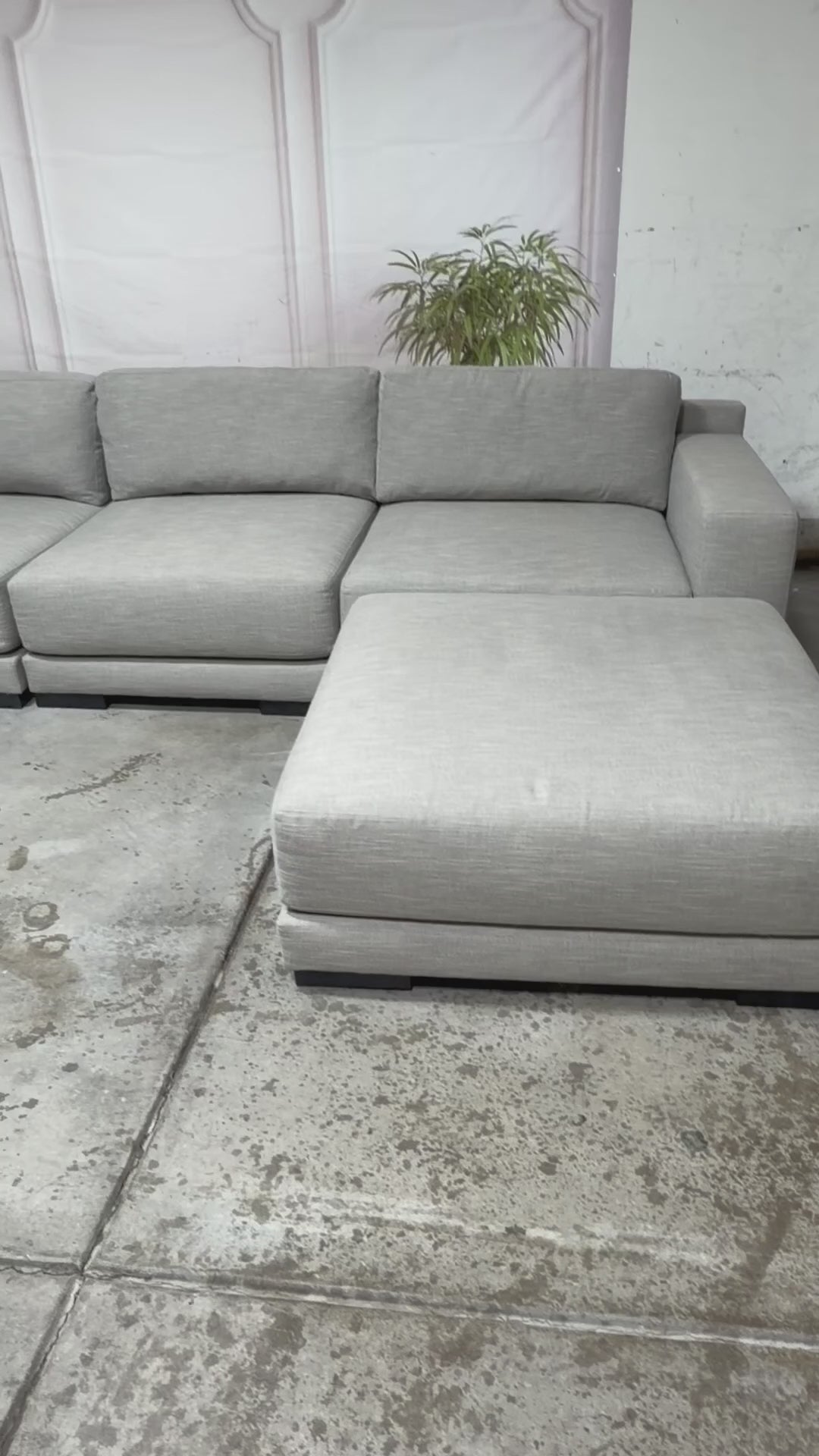 Room & Board 120” Mira Modular 4 Piece Sectional Sofa in Performance Gino Oatmeal