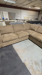 Crate & Barrel Axis 113" 3 piece Sectional in Douglas Coffee