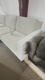 West Elm Henry 101” 2-Piece Chaise Sectional in Performance Twill Gravel