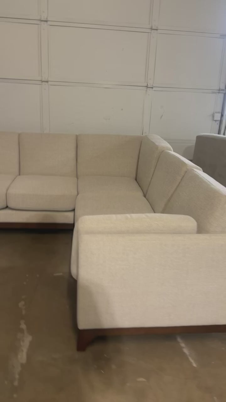 Article Ceni 88" 2 Piece L Shape Corner Sectional Sofa in Chalk