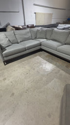 Arhaus Custom 106" 3 Piece L Shape Sofa Sectional In Birch Pepper