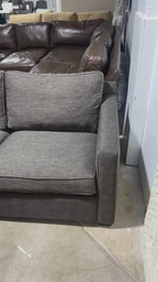 Crate & Barrel 103” 3-Piece L-Shaped Sectional Sofa in Darius Graphite