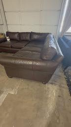 Restoration Hardware RH Original Lancaster 9ft Right Arm L- Sectional Sofa in Italian Brompton Cocoa.