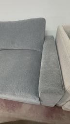 Joybird Anton 114” 2 Piece Corner L Shape Sectional, Down Blend Cushions Royal Ash Velvet