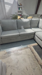 West Elm Harris 105” 3-Piece L-Shaped Sectional in Velvet Gray Microfiber