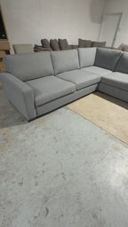 Joybird Anton 114” 3 Piece L Shape Corner Sofa Sectional in Essence Ash