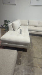 Arhaus Bryden 129” Two-Piece Daybed Sectional Sofa in White Linen Weave