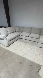 Arhaus Lansbury 143” 3 Piece U Shape Sectional in Performance Cushing Frost