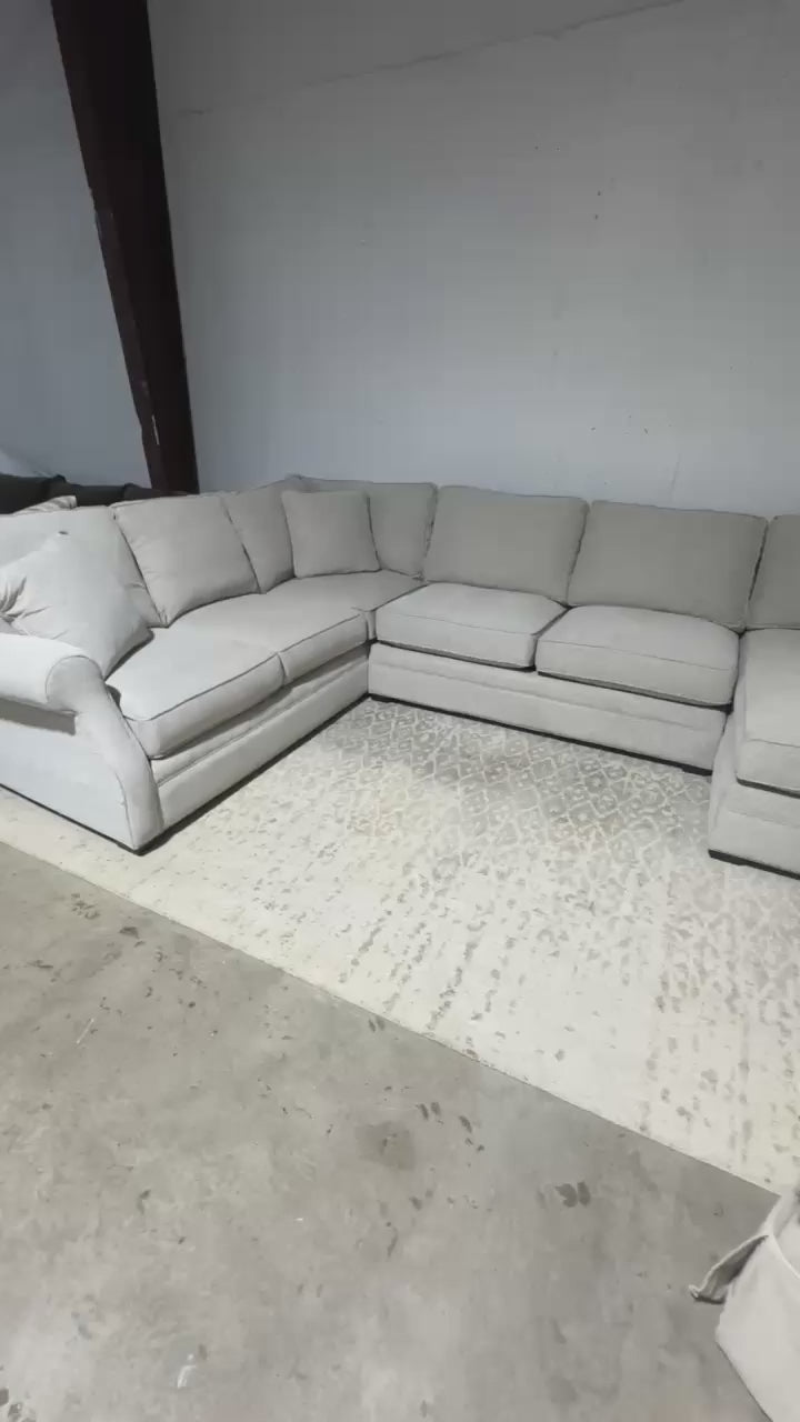 Arhaus Lansbury 143” 3 Piece U Shape Sectional in Performance Cushing Frost