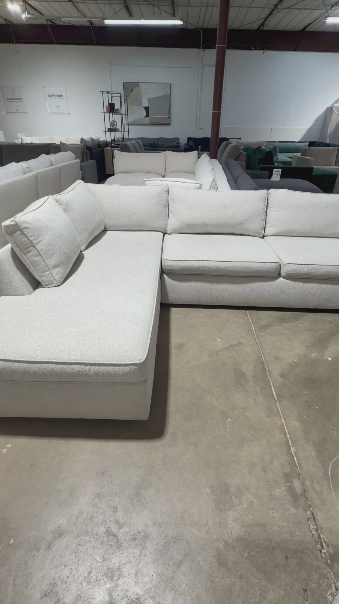 West Elm Harris 106” 2 Piece 
L-Shaped Sectional in Heathered Tweed