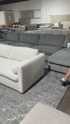 Crate & Barrel Aris 106” 3-Piece L-Shaped Bench Sectional Sofa in Thrive Fabric in Quartz
Performance Textured Basket Weave