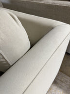 West Elm Haven 108” 2-Piece Bumper Chaise Sectional, Heavy Down Blend Cushions in Natural Washed Canvas