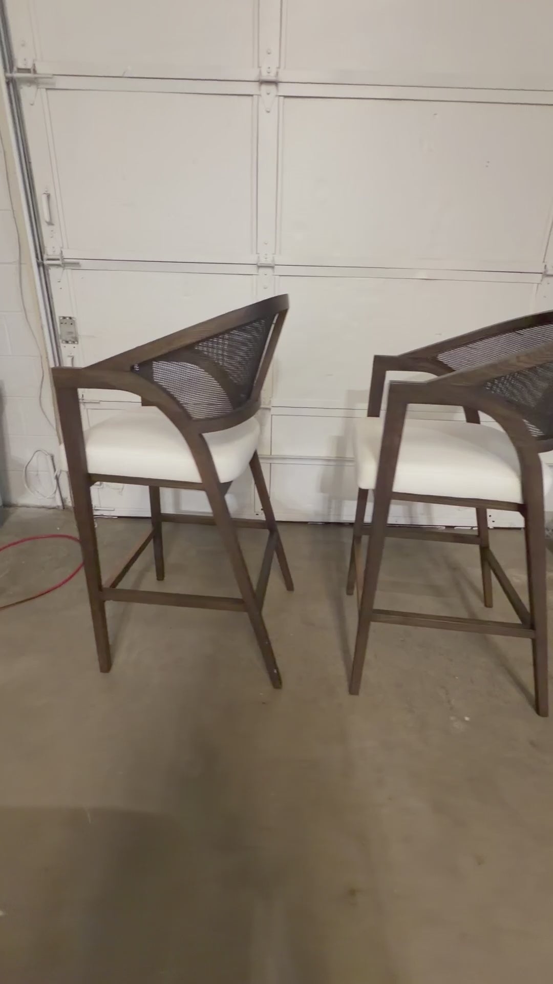 Arhaus Aimee 2 x Bar Stools in Mocha Drifted & Performance Nomad Snow fabric
Dimensions in pics