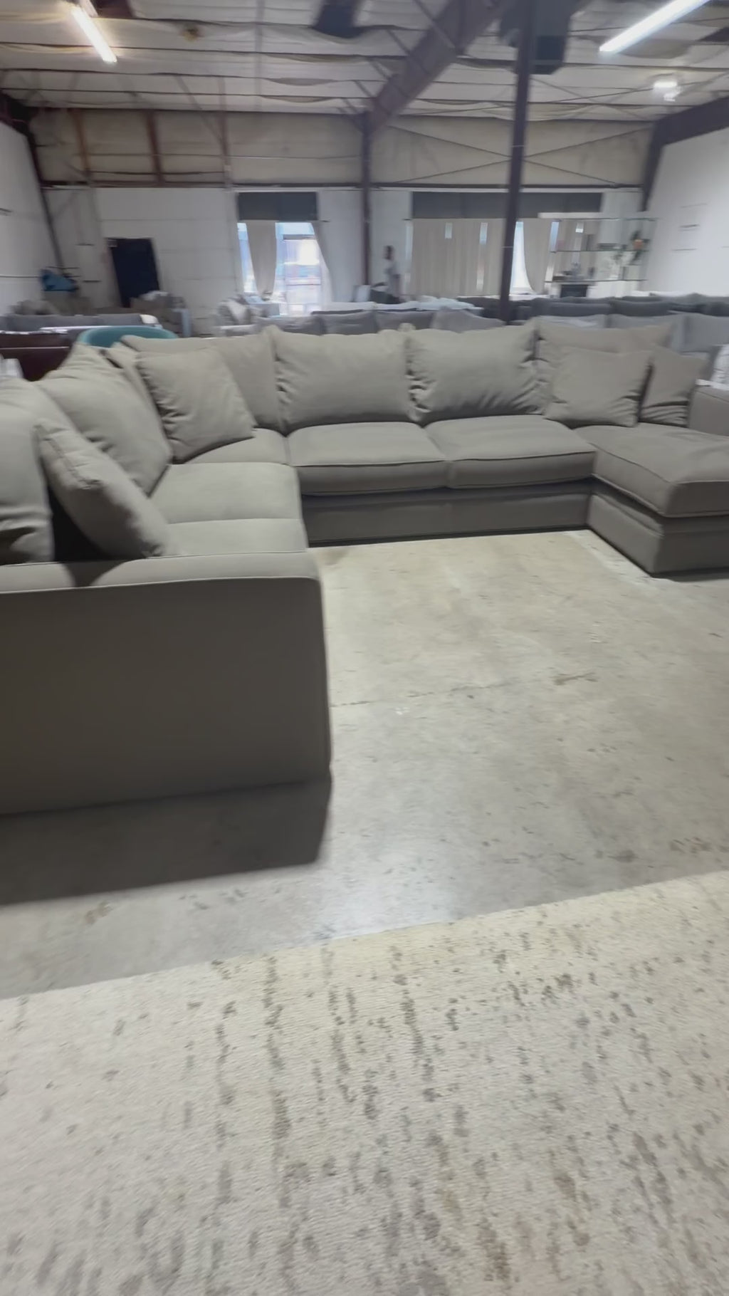 Room & Board York 136” 4 Piece Sleeper Sofa Chaise Sectional in Dawson