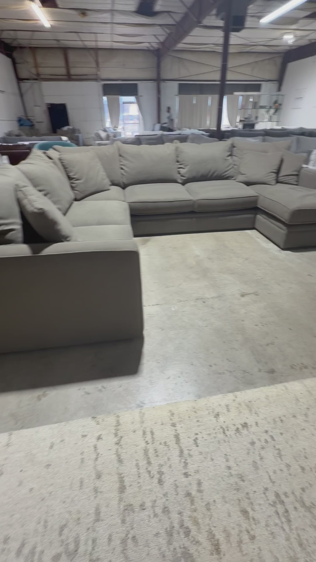 Room & Board York 136” 4 Piece Sleeper Sofa Chaise Sectional in Dawson