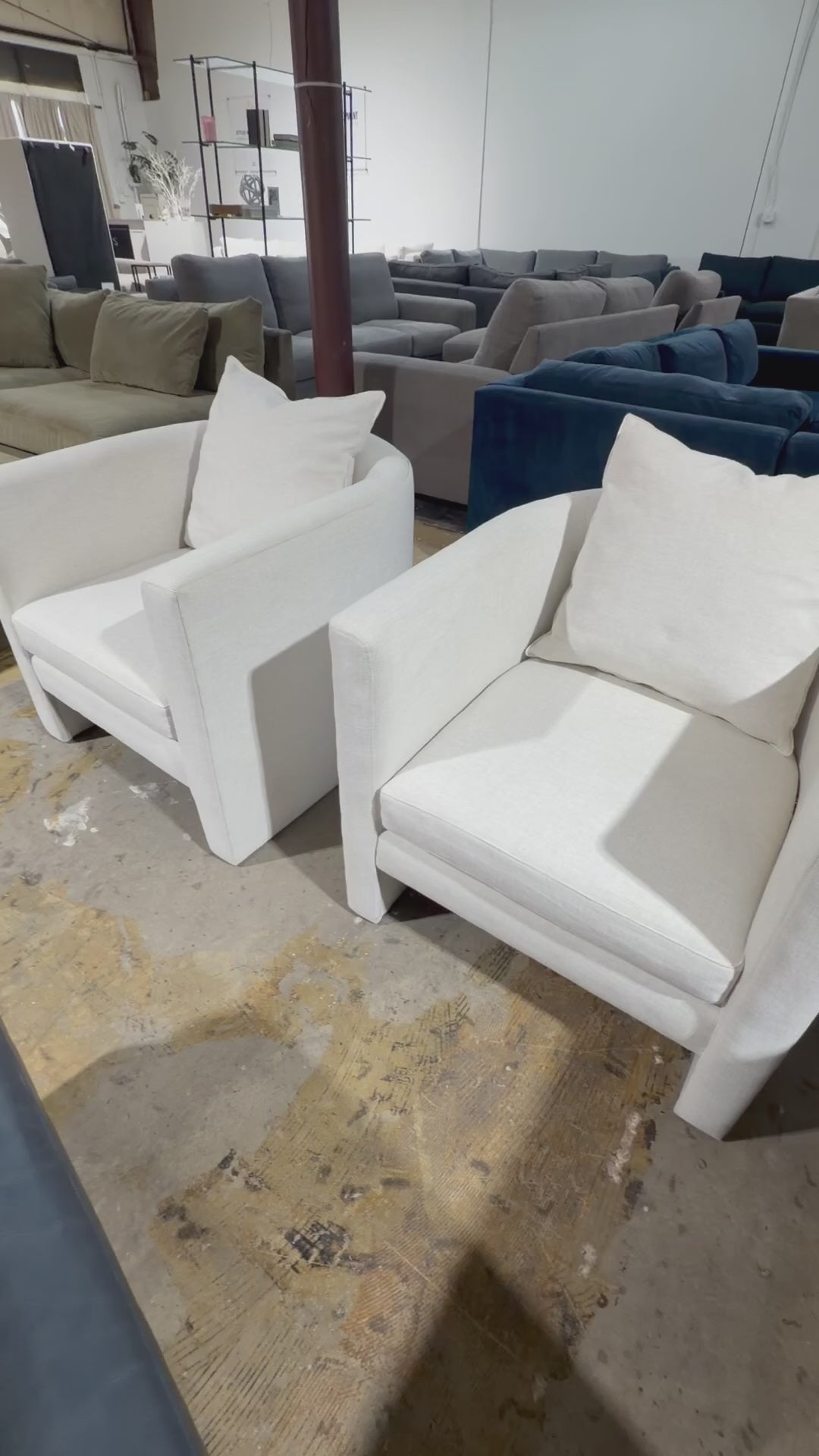 Room & Board Silva 2 x Lounge Side Chair in Sumner Ivory