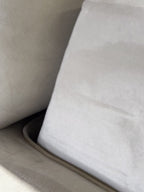 West Elm Harris 106” L Shape Sofa Chaise Sectional Down Blend in Stone Performance Velvet