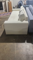 CB2 Crate & Barrel Camden 101" White Performance Fabric Sofa in Nomad Marshmallow