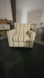 Turner Side Lounge Chair in Striped Beige